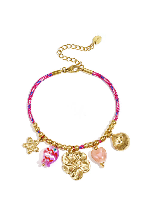 Armbanden Met Bloemen Touwbedeltjes 