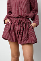 Woven Cotton Vrouwen Shorts Casual Stripes