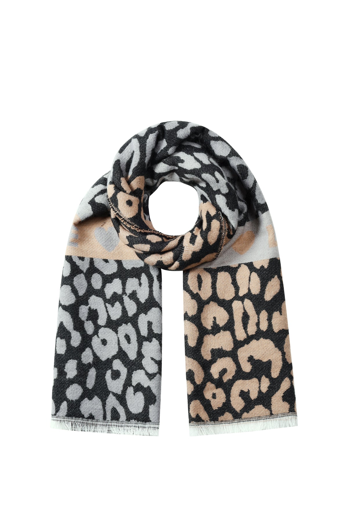 Wintersjaals Luipaardprint