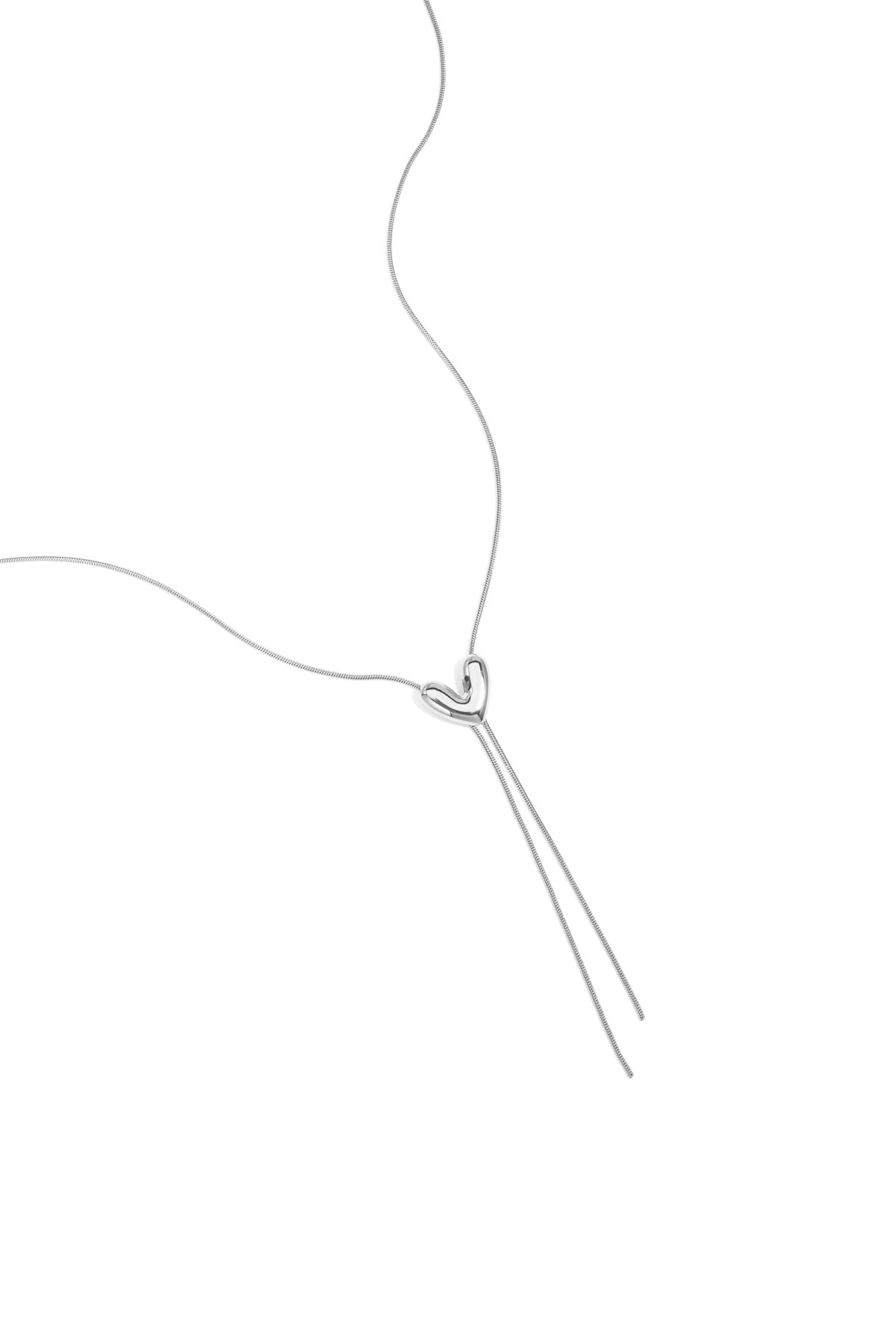 Roestvrijstalen Hangerkettingen Met Hartvormige Hanger