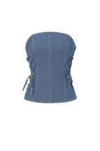 Geweven Denim Strapless Top 