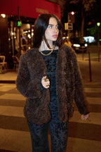 Geweven Polyestervezel Vrouwen Jas Elegant Solide Kleur Herfst/Winter
