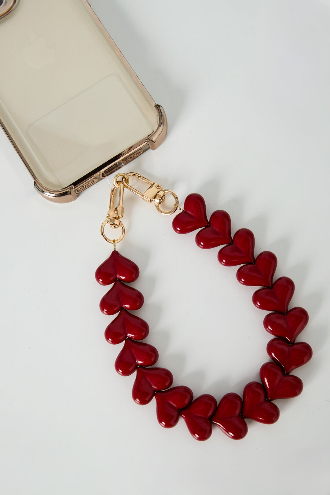 Acryl Hart Telefoonketting