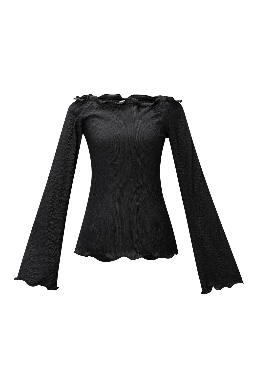 Lente Zomer Gebreide Lange Mouw Top