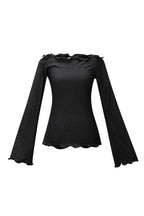 Lente Zomer Gebreide Lange Mouw Top