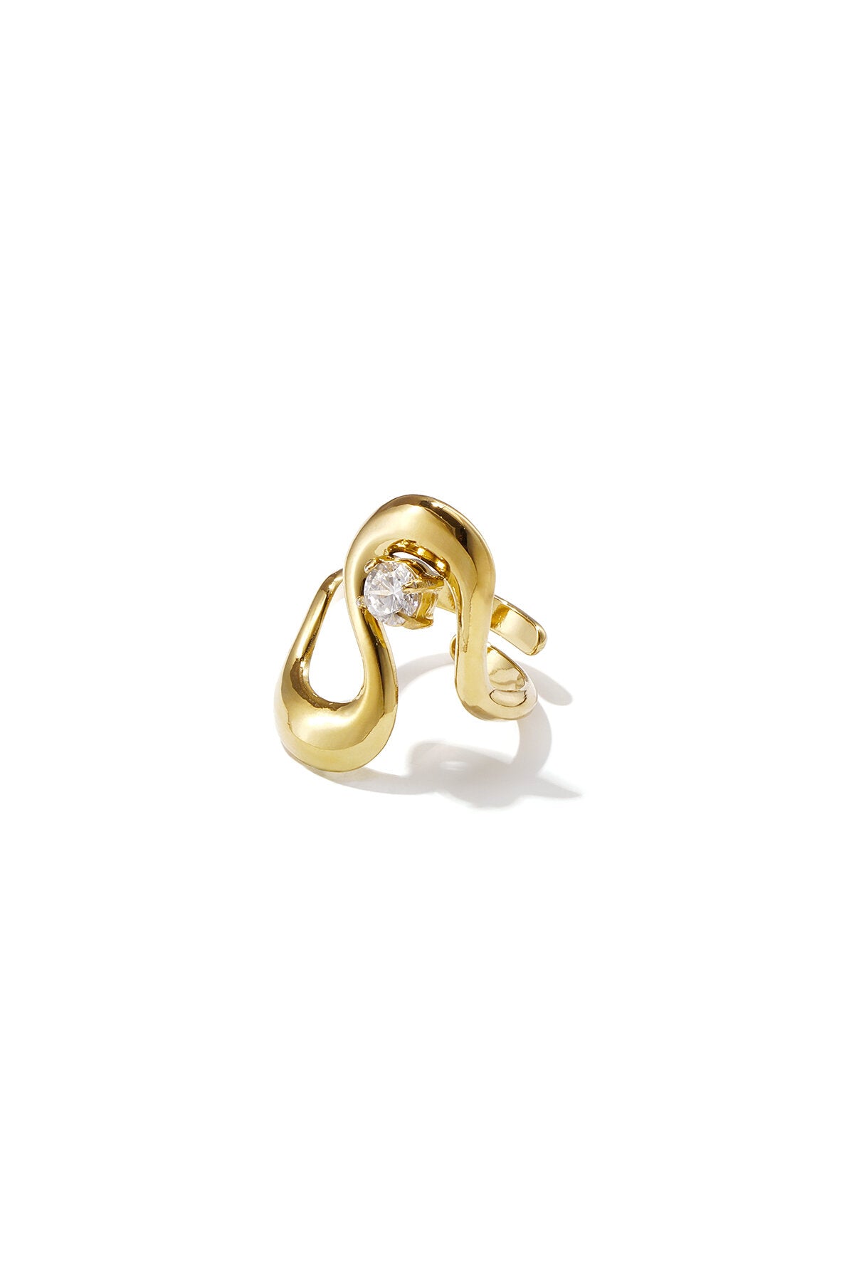 Elegante, Verstelbare Ring Met Strasssteentjes