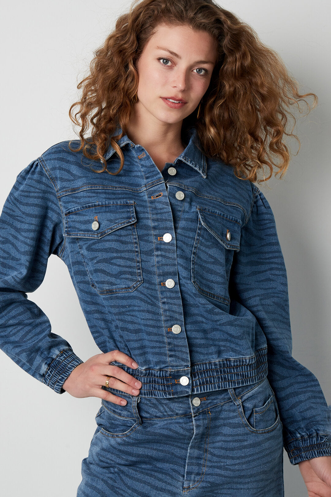 Stijlvolle Blauwe Denim Jasje