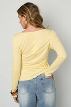 Geplooide Longsleeve