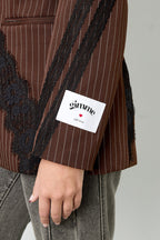 Elegante Gestreepte Damespak