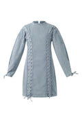 Denim Dress Elegant Tie-up 