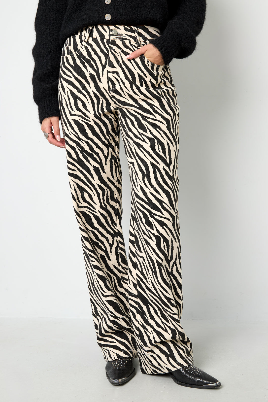 Rechte Broek Casual Zebra Strepen