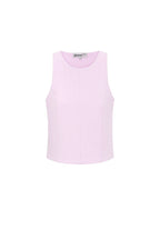 Gebreide Nylon Mouwloze Top 