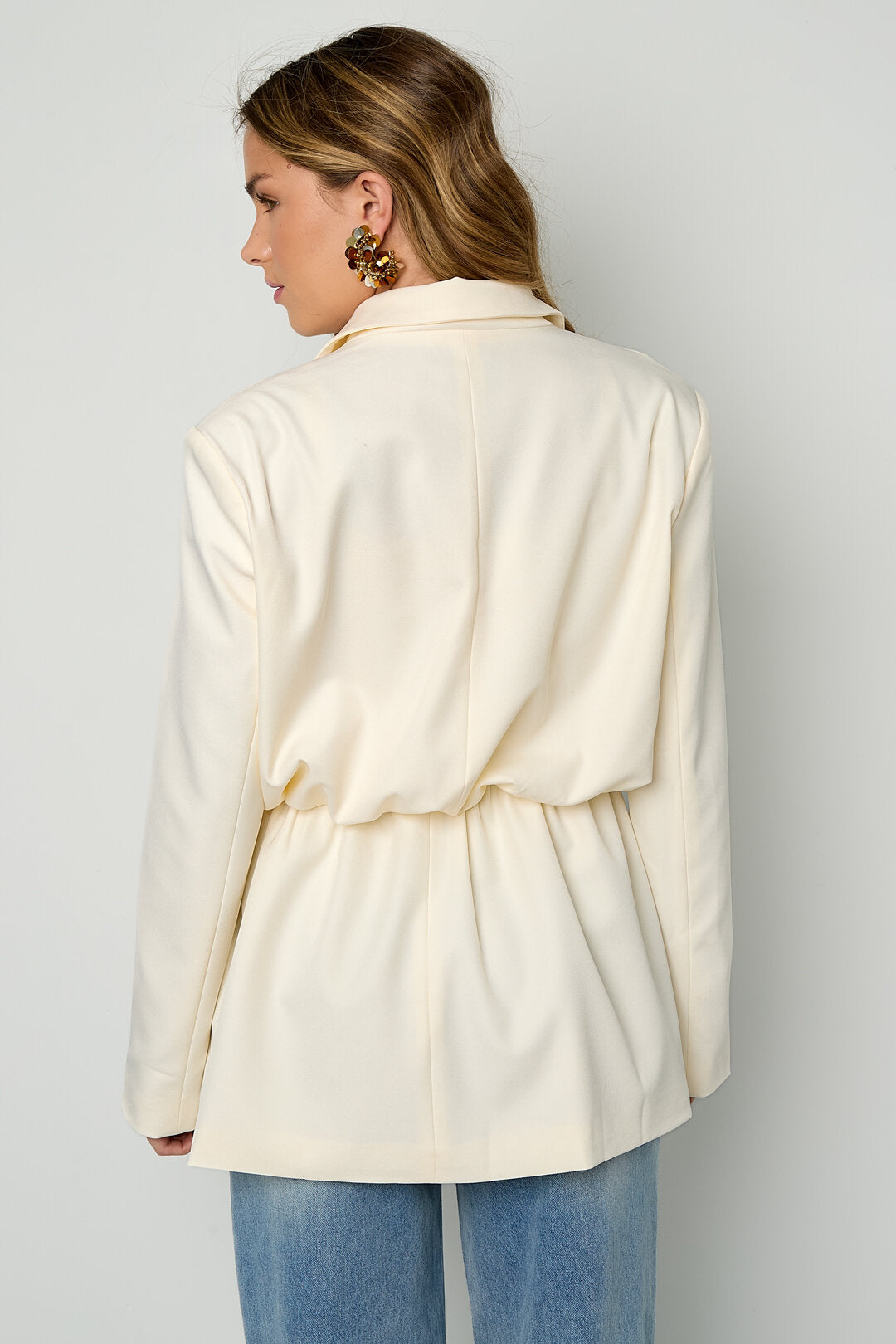 Elegante Solide Kleur Damespak