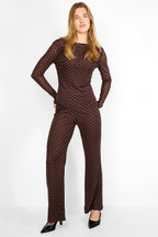 Lange Mouw Blouse met Stippen