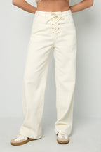 Jeans Met Vetersluiting