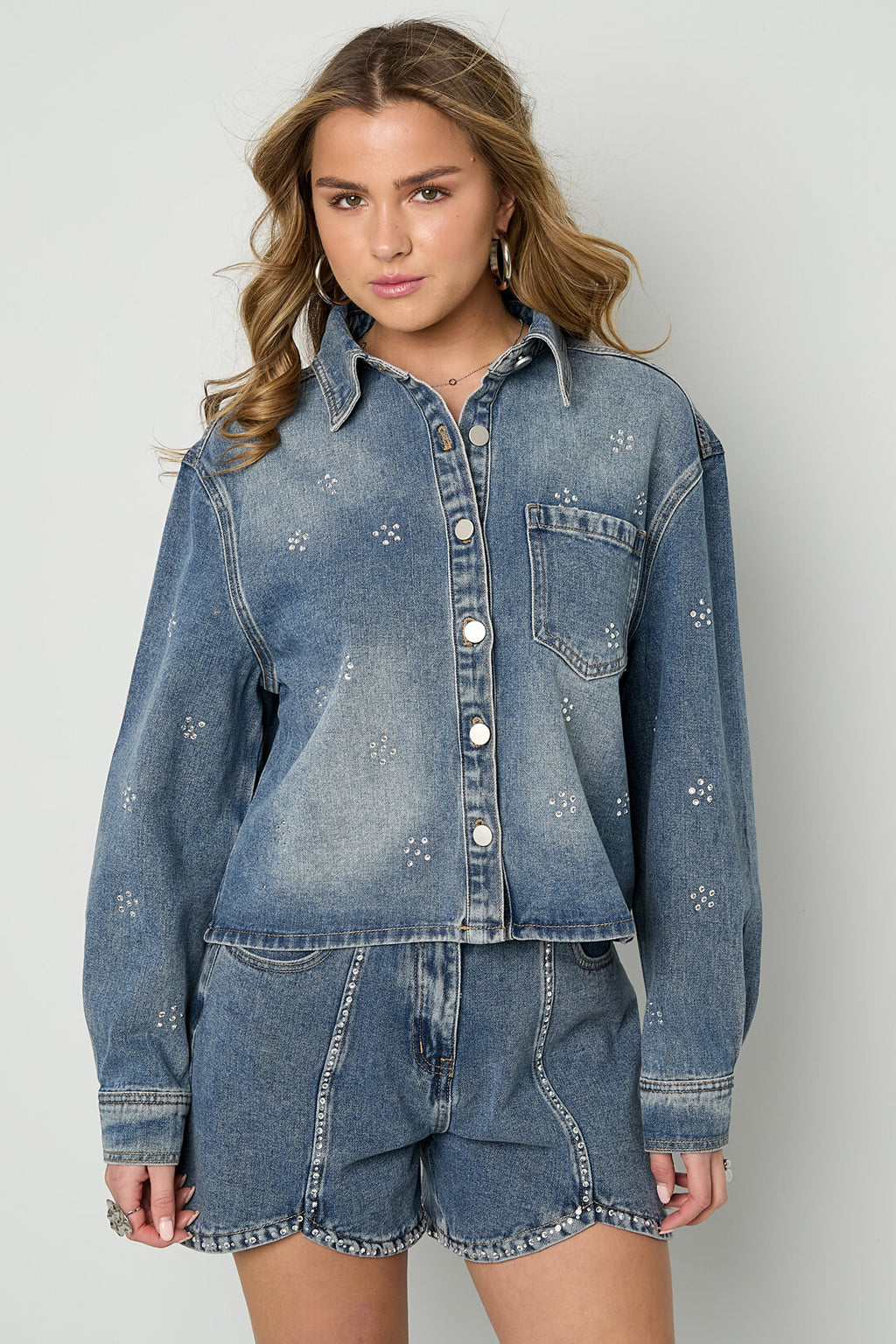 Stijlvolle Blauwe Denim Jasje