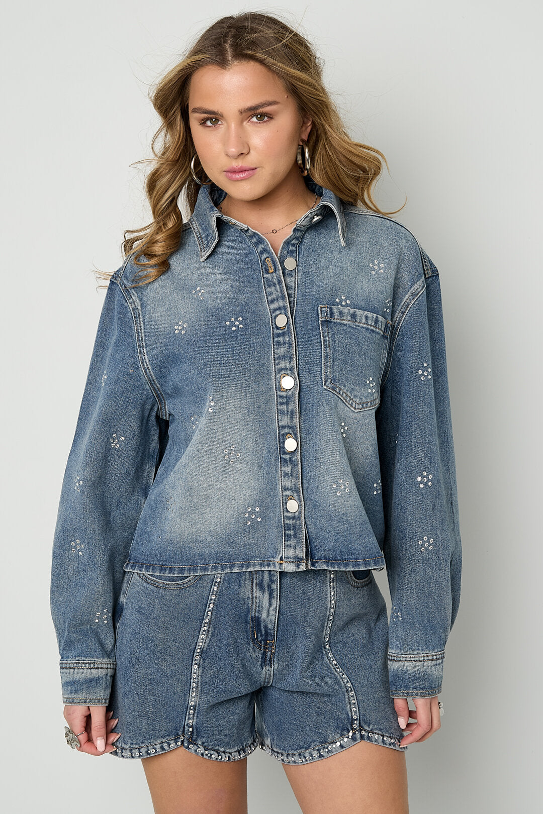 Stijlvolle Blauwe Denim Jasje