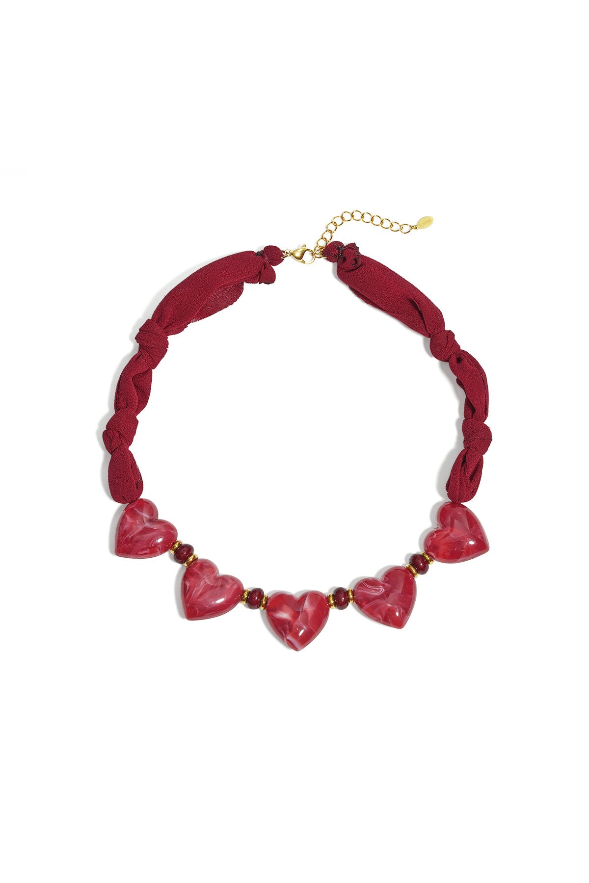 Elegante, Gevlochten Ketting Met Hartjes