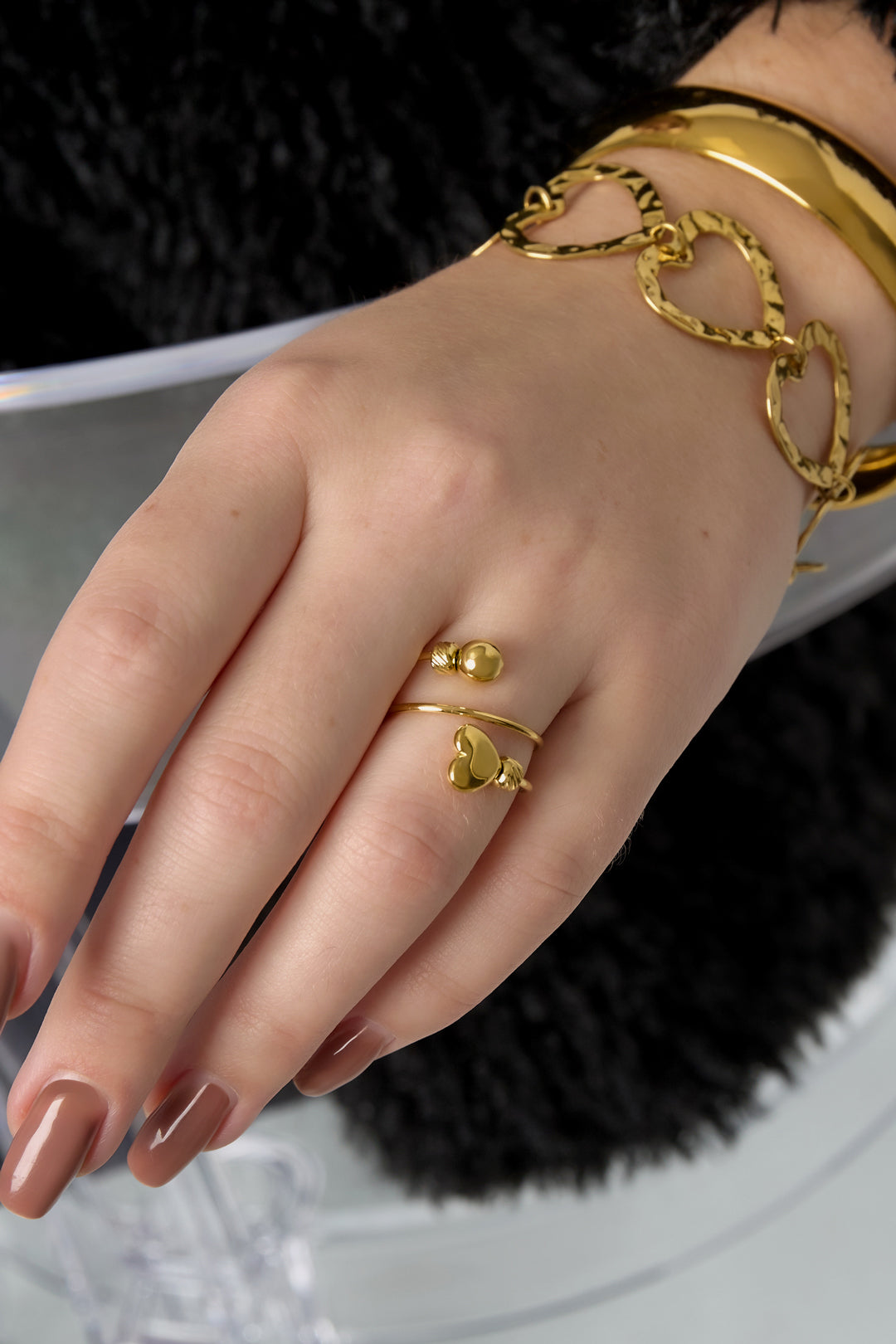 Elegante Minimale Hart Ring