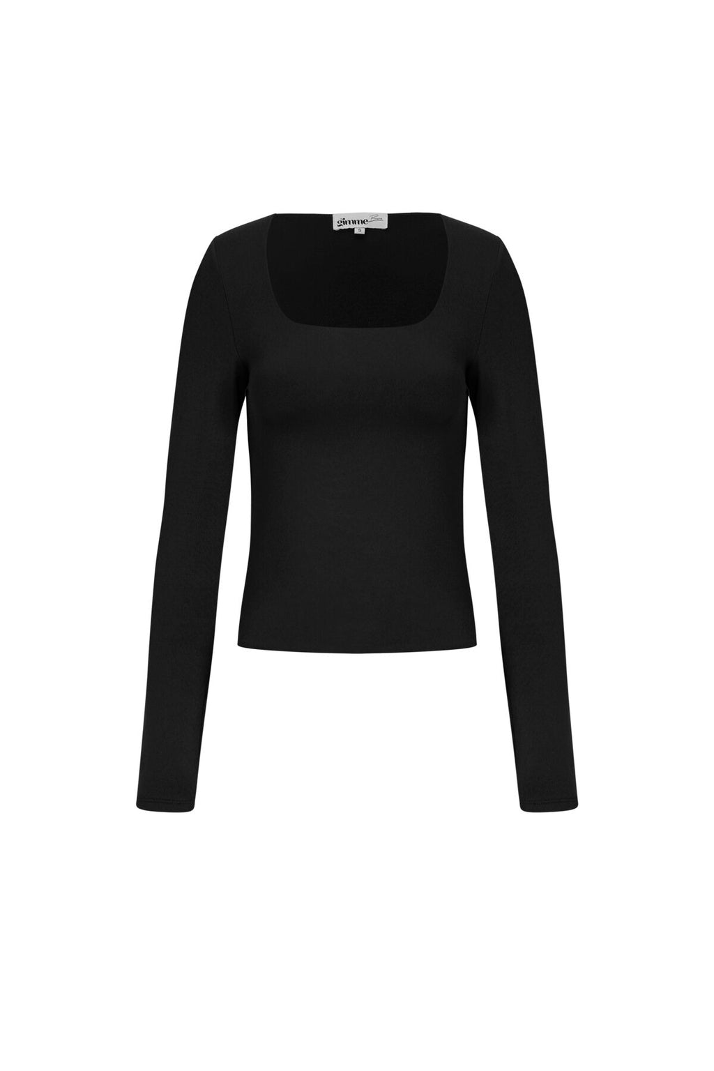 Gebreide Nylon Lange Mouw Top 