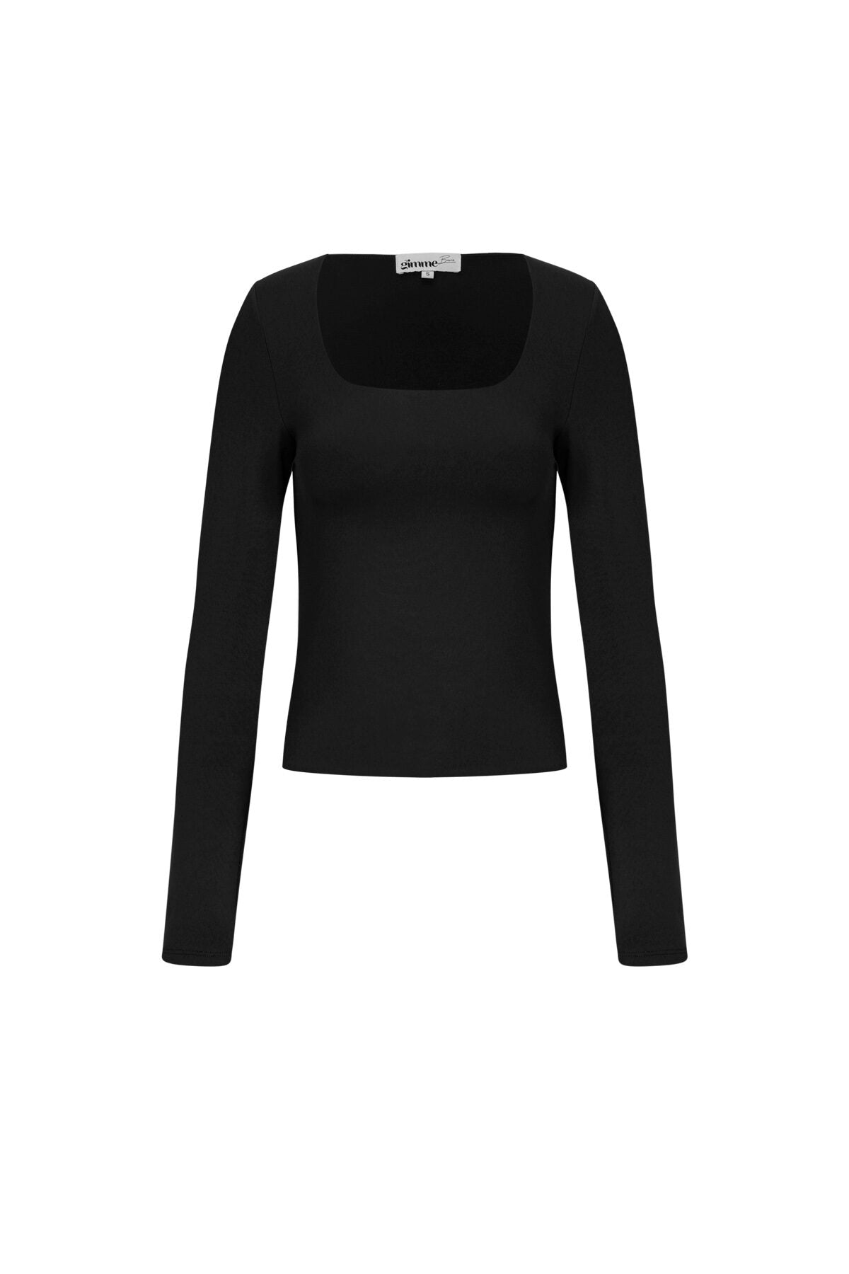Gebreide Nylon Lange Mouw Top 