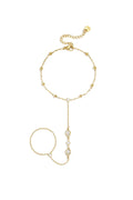 Handchain Met Druppelvormige Statement Stenen