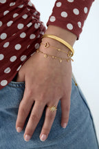Love Armband Met Hangende Steentjes