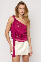 Elegante Mouwloze Top Met Bloemenprint