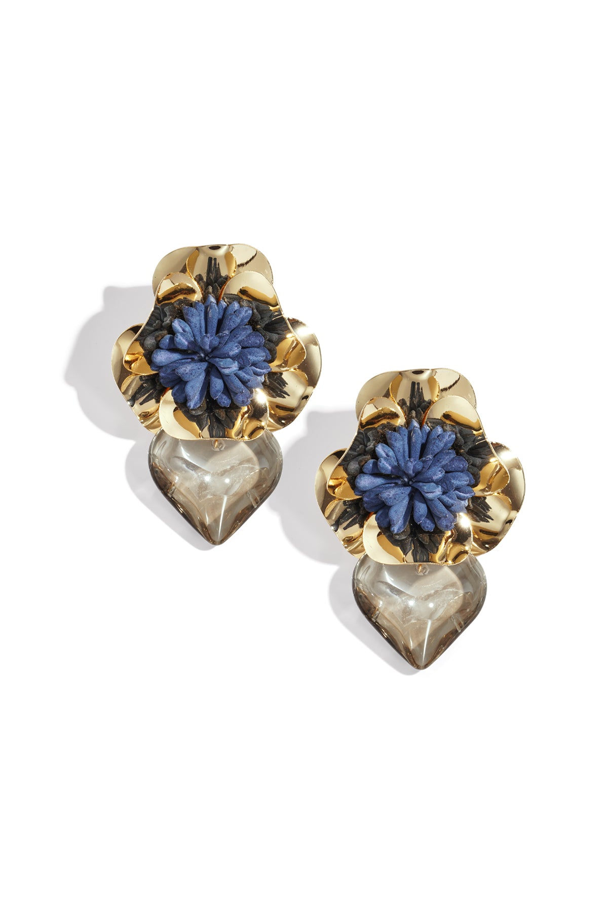 Elegante Bloemhart Oorbellen