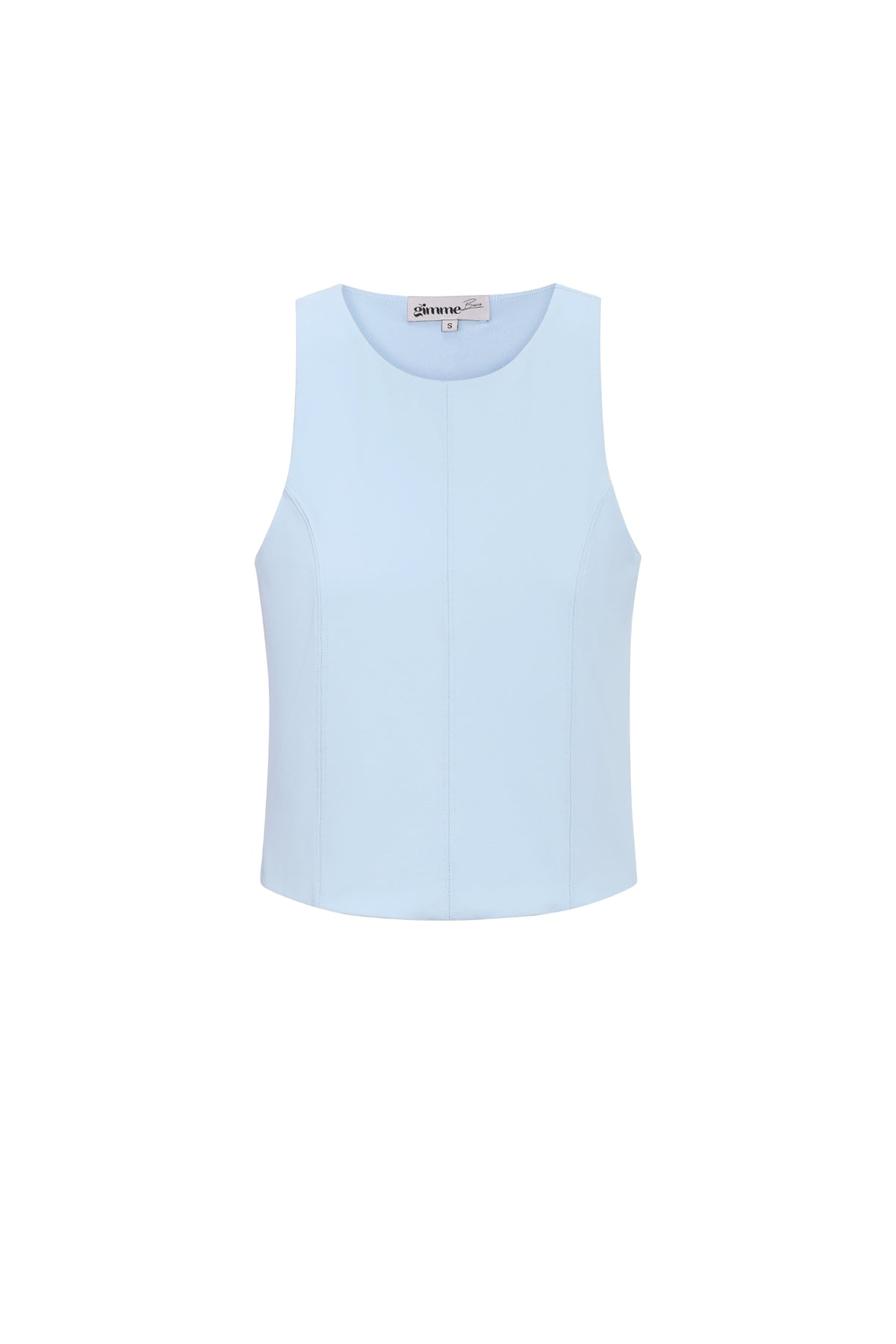 Gebreide Nylon Mouwloze Top 