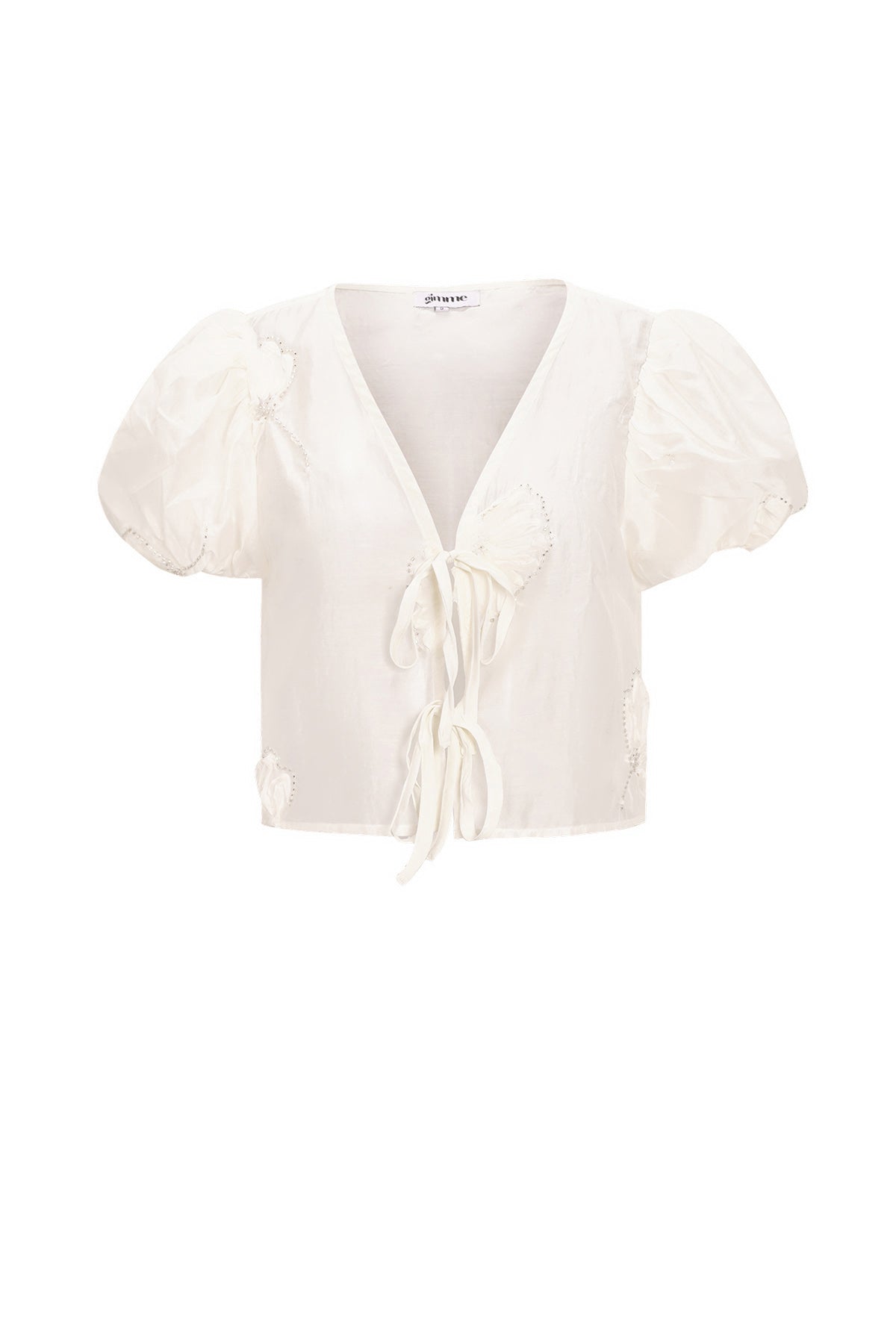 Korte Mouw Top Bohemian Floral Print Bow