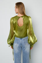 Glanzende Parelblouse