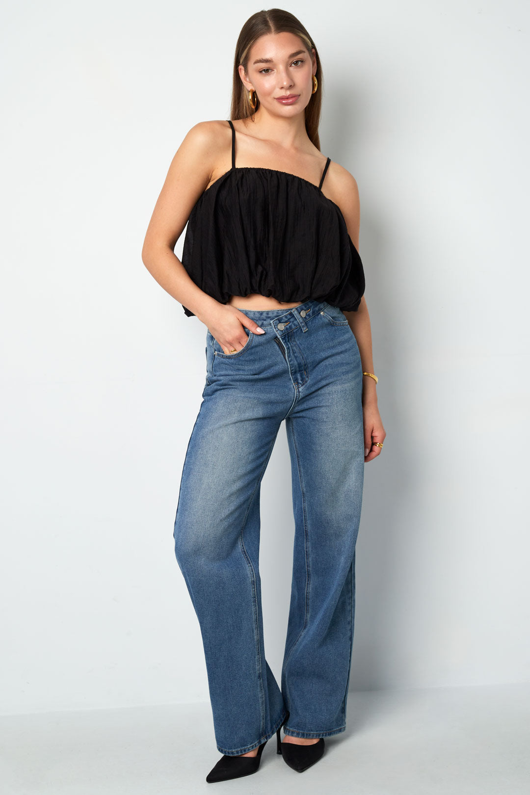 Mouwloze Top Solide Kleur