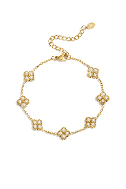 Armband Met Zirkonia Belegde Klavers