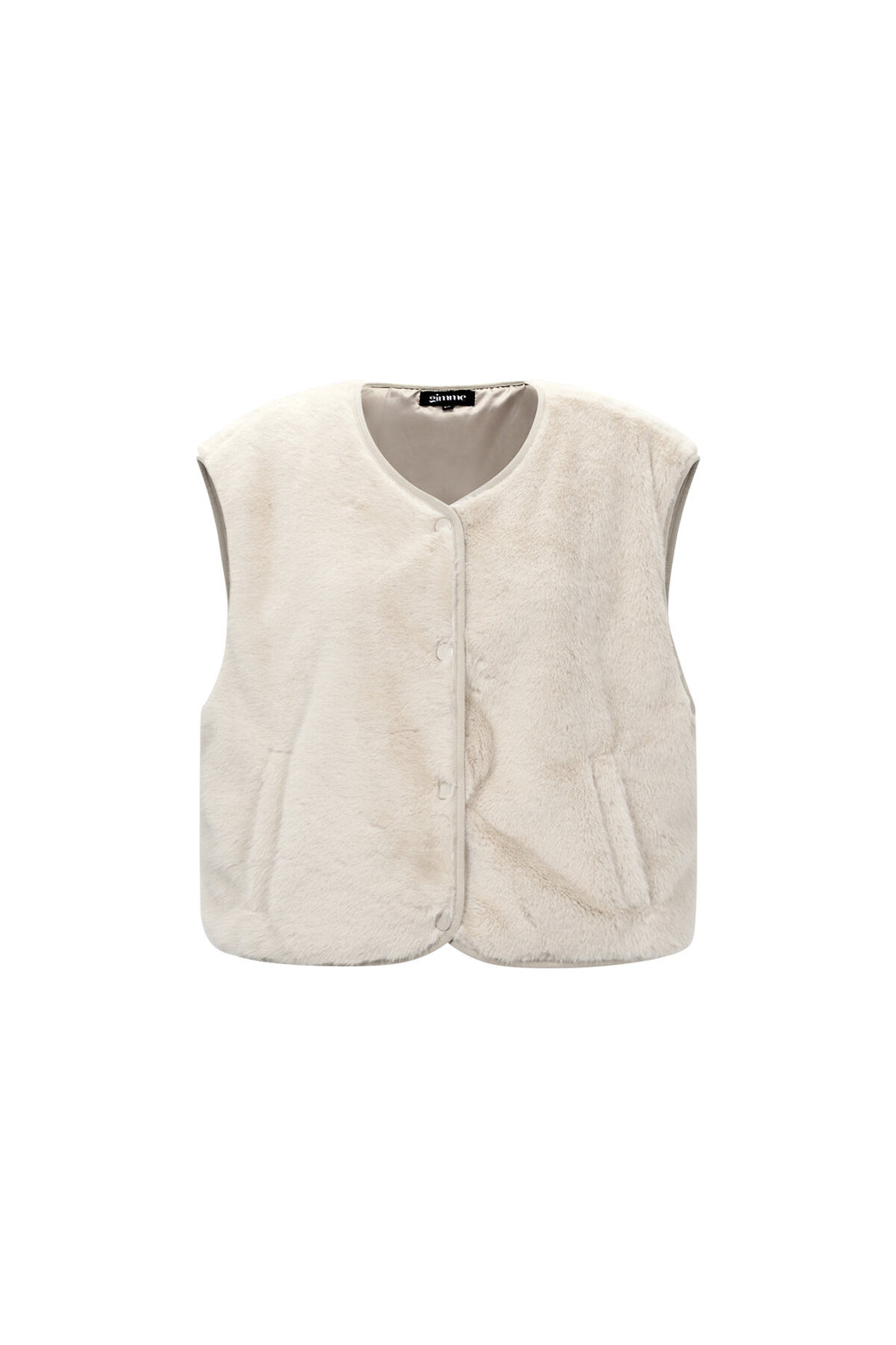 Mouwloos Vest Van Imitatiebont
