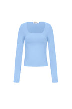 Gebreide Nylon Lange Mouw Top 