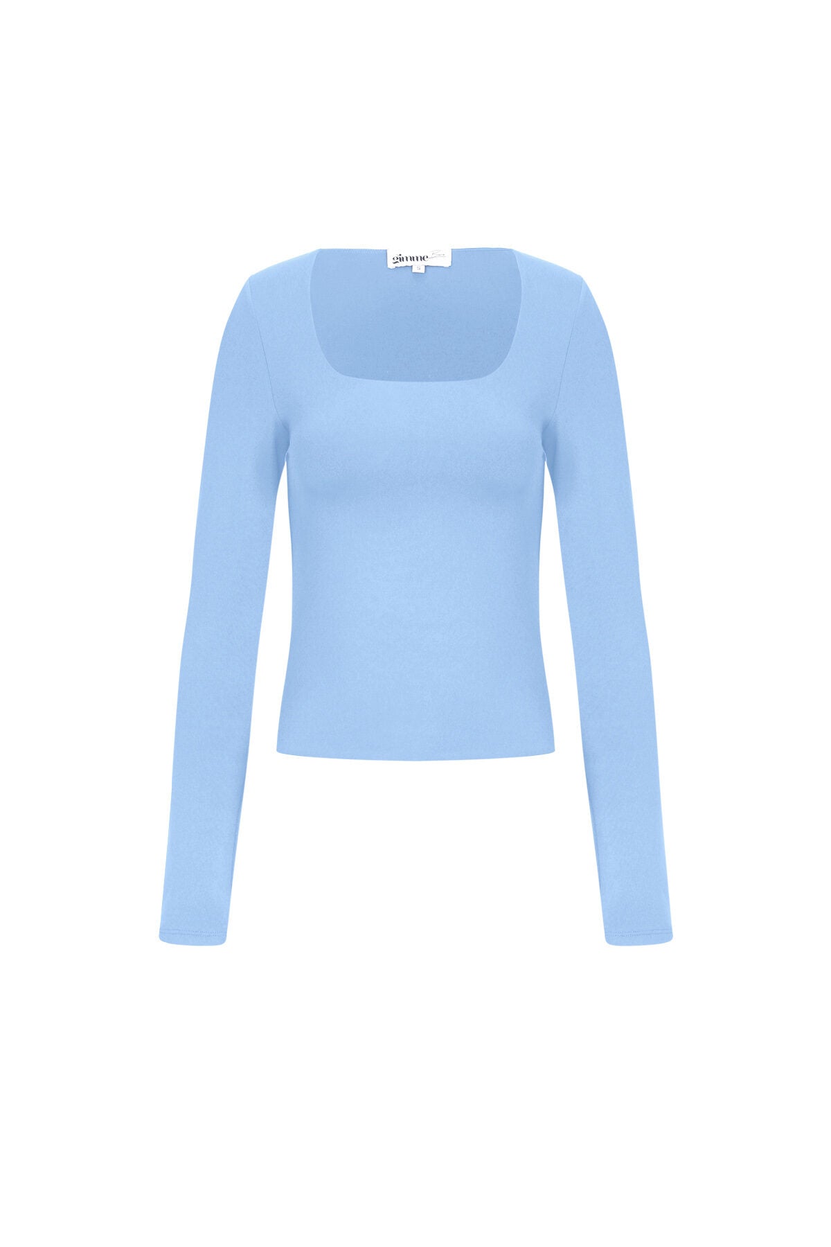 Gebreide Nylon Lange Mouw Top 