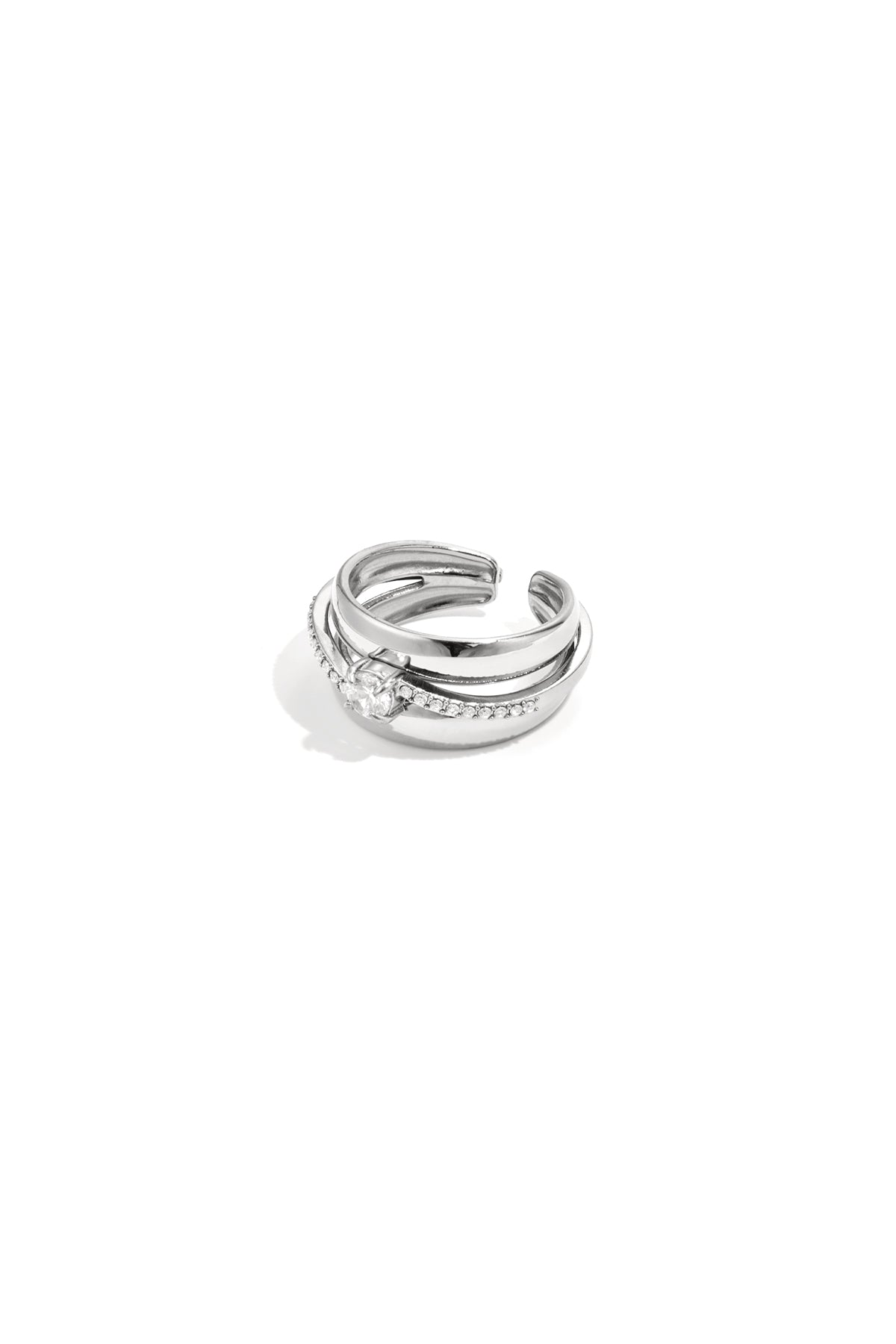 Gelaagde Ring Met Steentjes