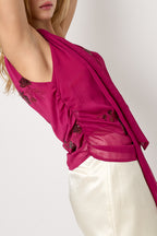 Elegante Mouwloze Top Met Bloemenprint