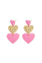 Statement Oorbellen Met Glitter Harten