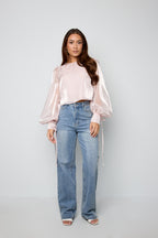 Glanzende Parelblouse