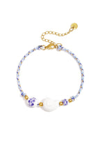 Armband Van Touw Met Schelp En Kralen Met Bloemdesign