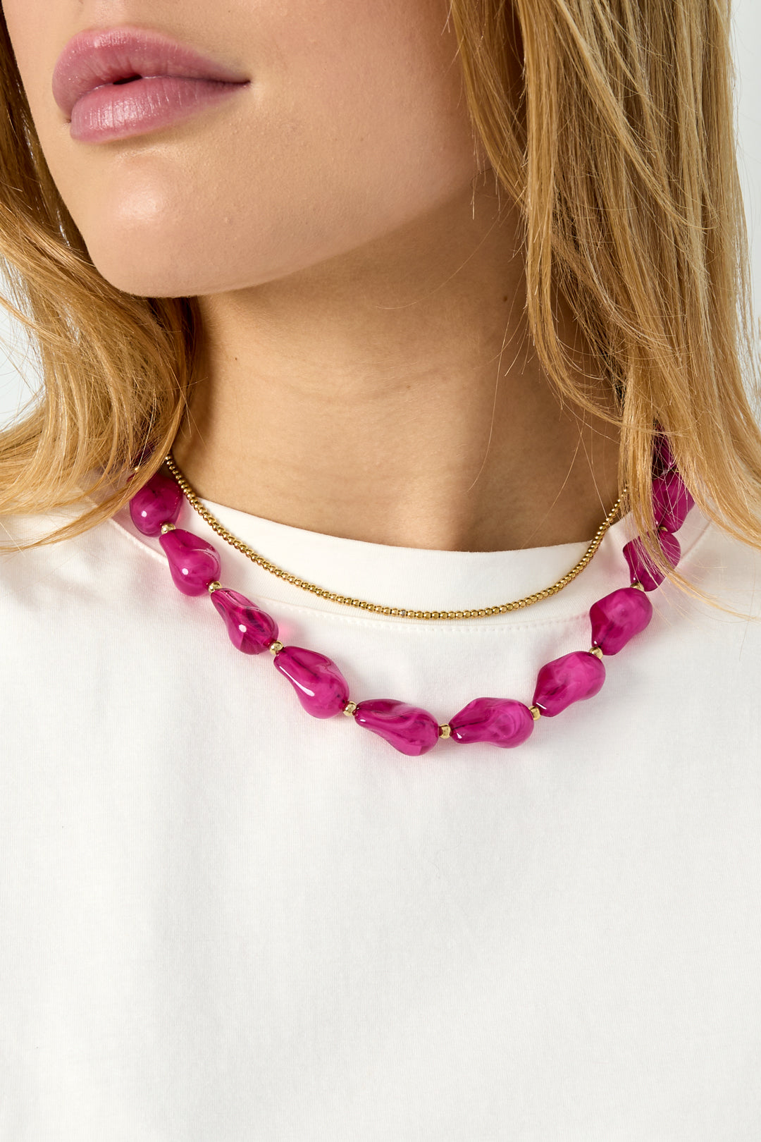 Chique Korte Ketting Met Kralen