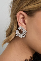 Koperen Oorbellen Geometrisch Elegant Kerst Luxe Serie