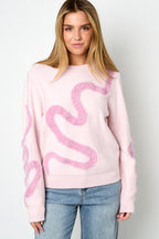 Gebreide Polyestervezel Vrouwen Truien Casual Kleurcontrast
