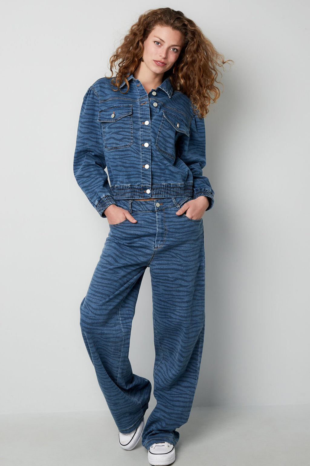 Stijlvolle Blauwe Denim Jasje