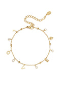Love Armband Met Hangende Steentjes