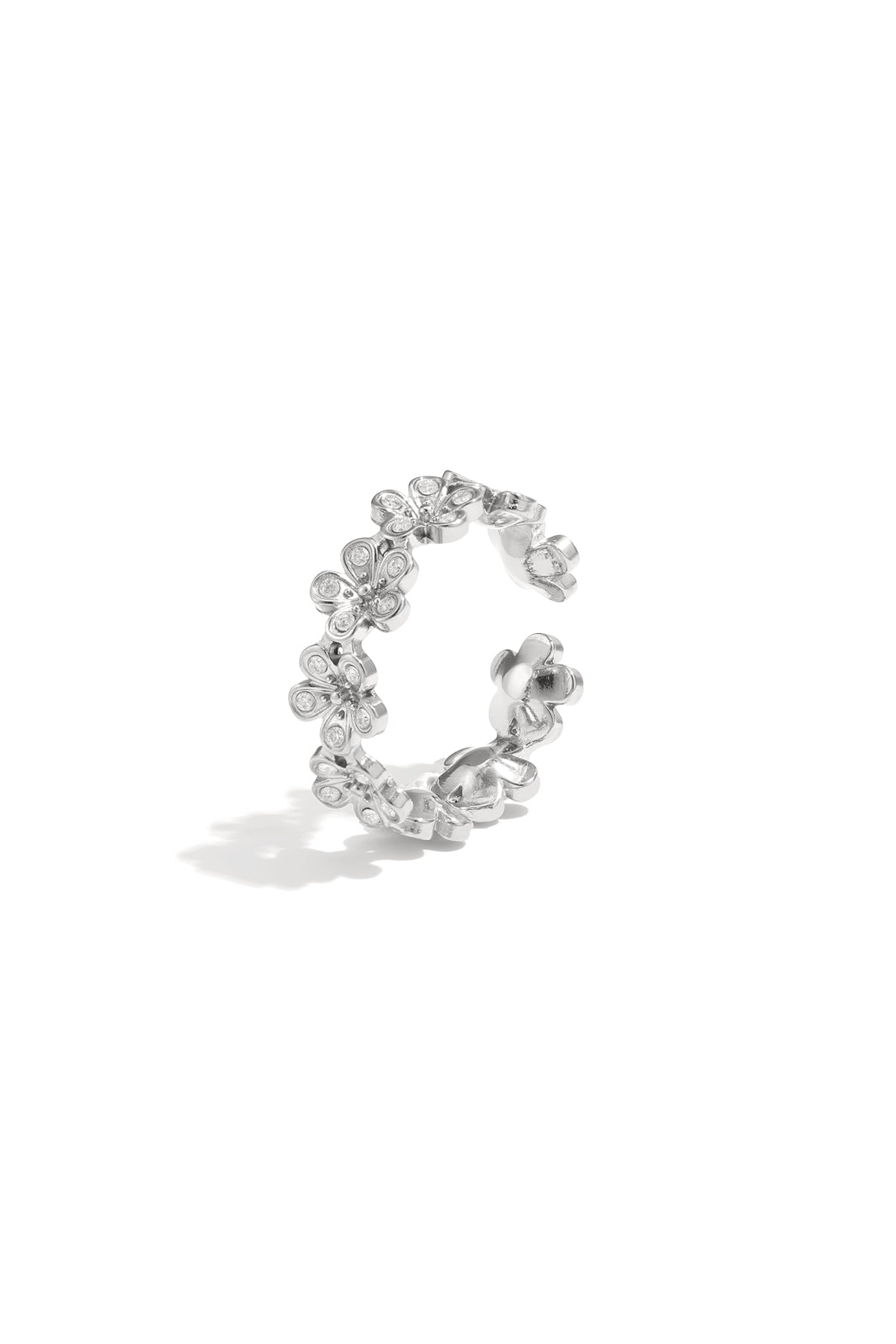 Ring Madeliefjes Belegd Met Steentjes