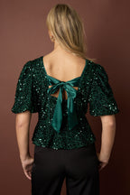 Elegante sequin weven top