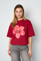 T-shirt Met Tropische Bloemen